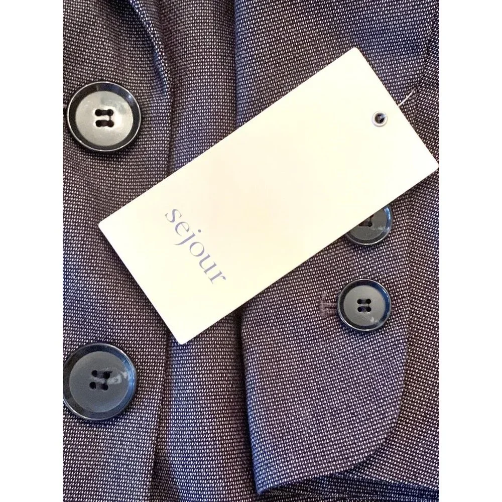 NWT Sejour Slate Gray Career Blazer Jacket Size 14W Sz 14 New